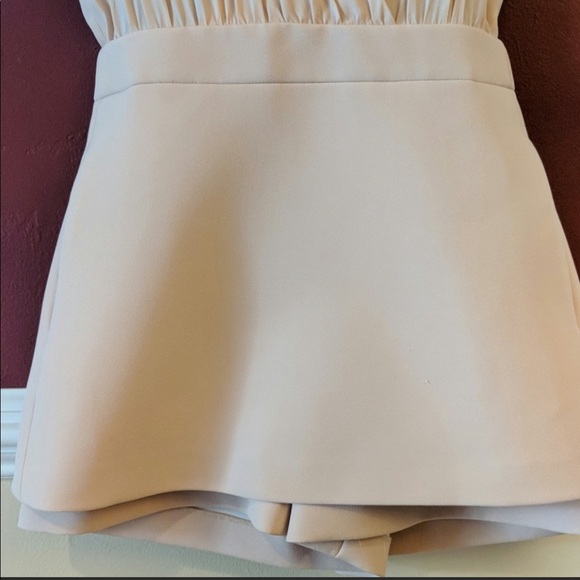 Maje rose pink combo mini dress ruffle romper - Picture 5 of 6